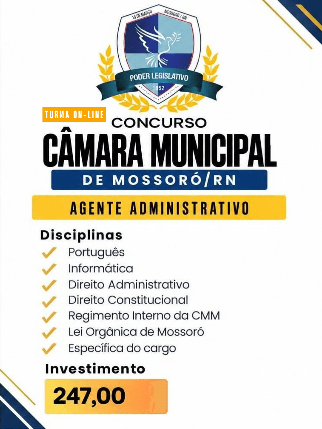 Câmara Municipal de Mossoró: Agente Administrativo